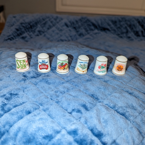 Collection Franklin Mint Vintage Advertising Thimbles Porcelain 1980 - Picture 5 of 8